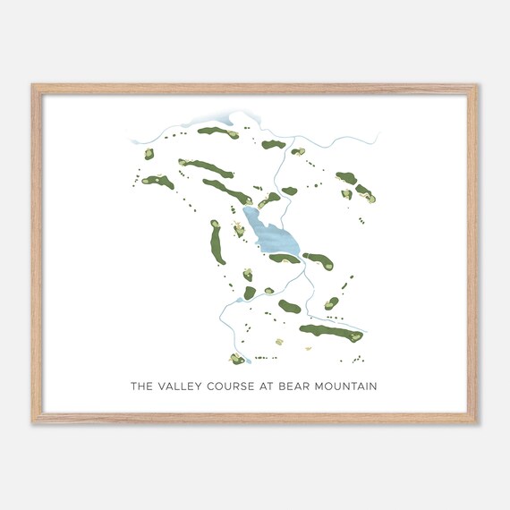 The Valley Course at Bear Mountain Canada Modern Map Art Poster