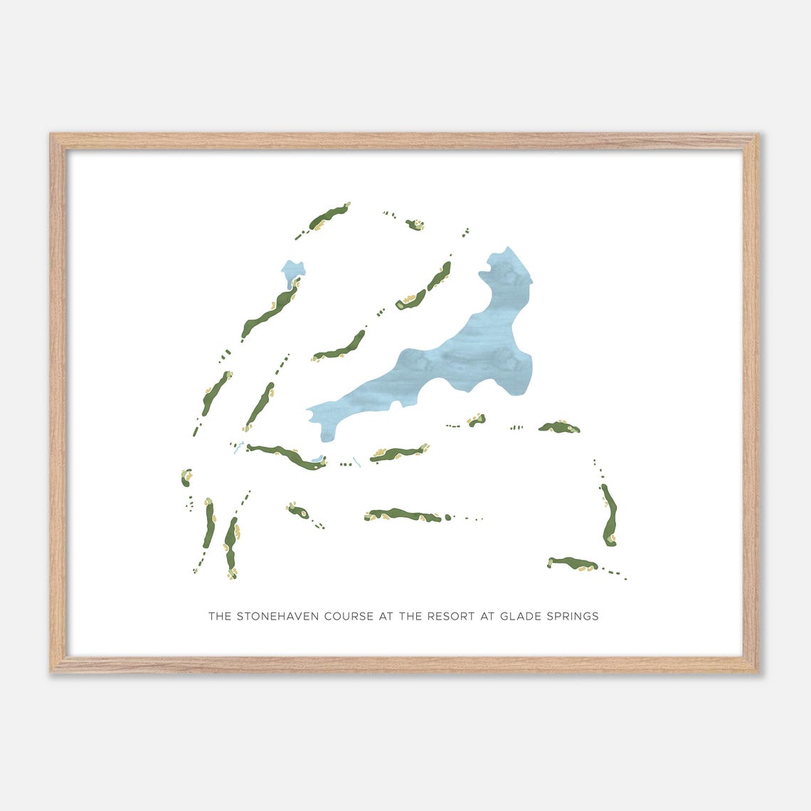 Stonehaven Course Glade Springs Resort Modern Watercolor Map Poster