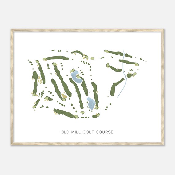 Old Mill Golf Course Utah Modern Watercolor Map Golfer Gift Golf Wall Art Golf Poster Print Course Layout