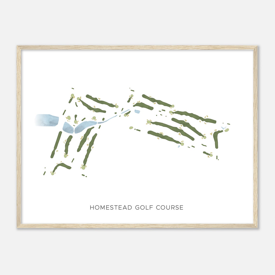 Homestead Golf Course Modern Minimalist Watercolor Layout Poster - Image 2