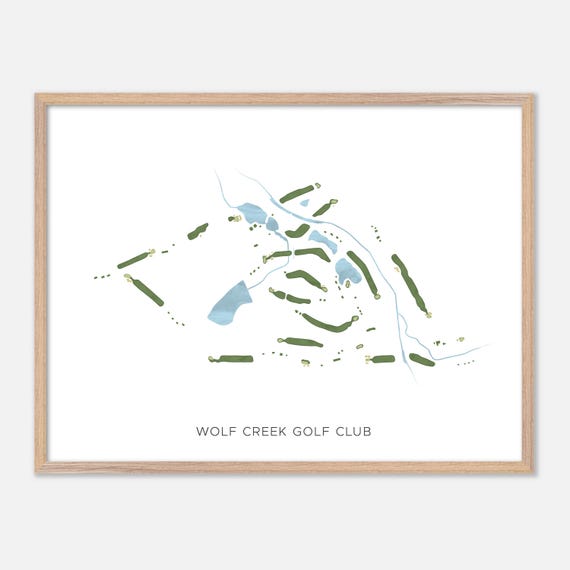 Wolf Creek Golf Club In Atlanta Georgia Modern Watercolor Map Golfer Gift Golf Wall Art Golf Poster Print Course Layout