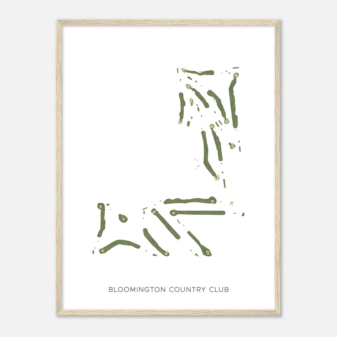 Bloomington Country Club Indiana Modern Watercolor Map Golfer Gift Golf Wall Art Golf Poster Print Course Layout - Image 2
