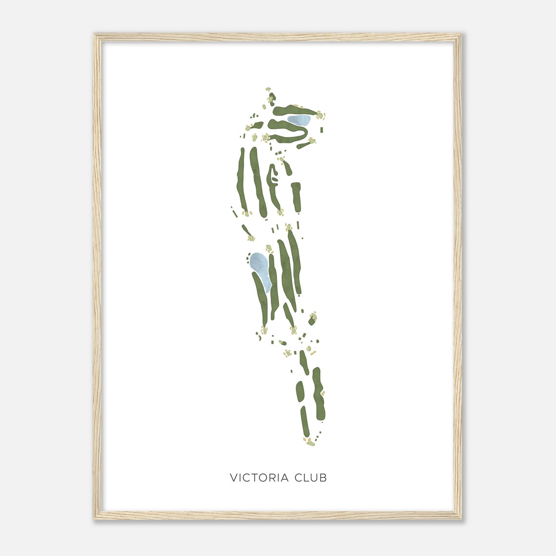 Victoria Club Modern Watercolor Golf Course Map Golfer Gift Poster - Image 2