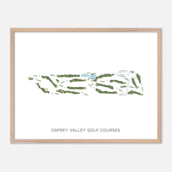 Osprey Valley Golf Courses In Canada Modern Watercolor Map Golfer Gift Golf Wall Art Golf Poster Print Course Layout