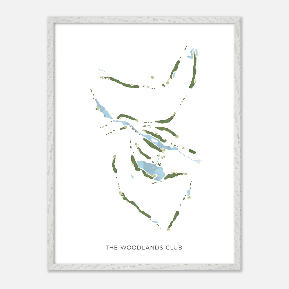 The Woodlands Club Falmouth Maine Modern Watercolor Map Poster - Image 2