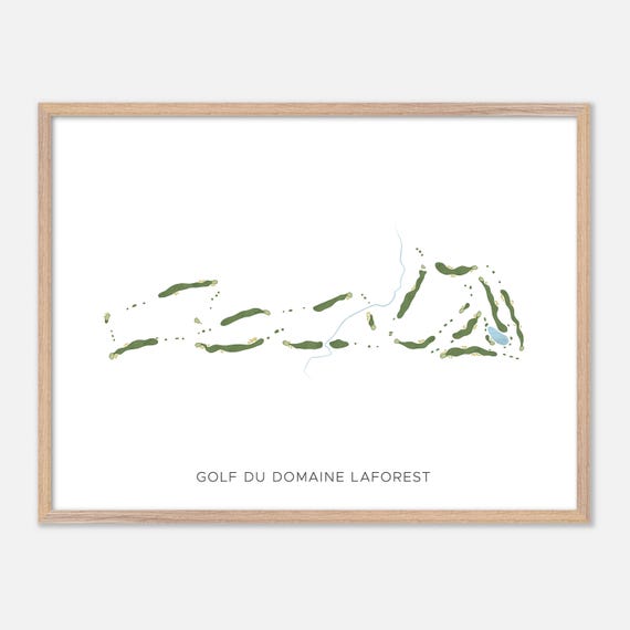 Golf Du Domaine Laforest In Canada Modern Watercolor Map Golfer Gift Golf Wall Art Golf Poster Print Course Layout