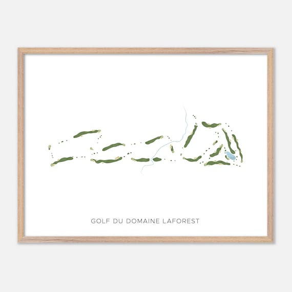 Golf Du Domaine Laforest Modern Minimalist Watercolor Golf Map Poster