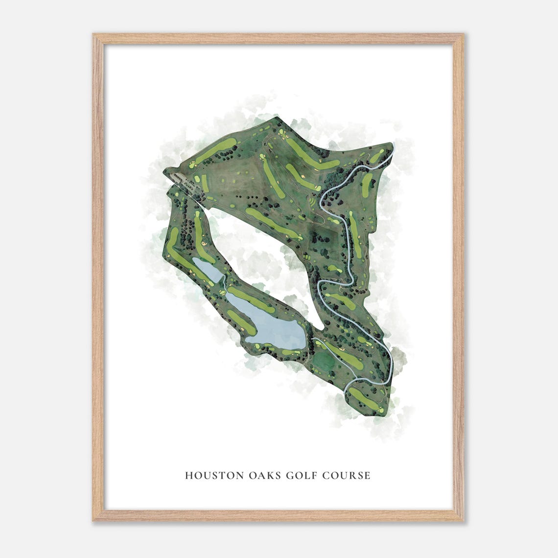 Houston Oaks Golf Course Paris KY Classic Watercolor Golf Poster - Image 2