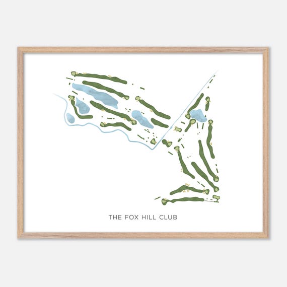 The Fox Hill Club In Longmont Colorado Modern Watercolor Map Golfer Gift Golf Wall Art Golf Poster Print Course Layout
