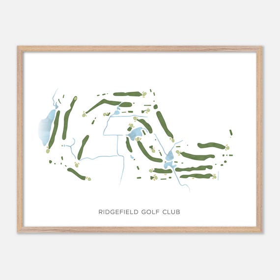 Ridgefield Golf Club In Ridgefield Connecticut Modern Watercolor Map Golfer Gift Golf Wall Art Golf Poster Print Course Layout