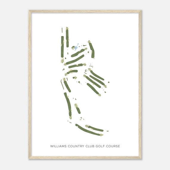 Williams Country Club Golf Course West Virginia Modern Watercolor Map Golfer Gift Golf Wall Art Golf Poster Print Course Layout