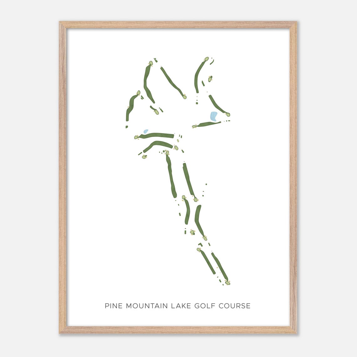 Pine Mountain Lake Golf Course Groveland California Map Poster - Image 6