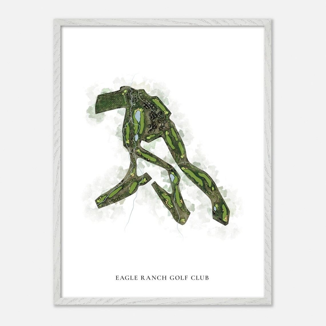 Eagle Ranch Golf Club Watercolor Map Art Colorado Golfer Poster - Image 2