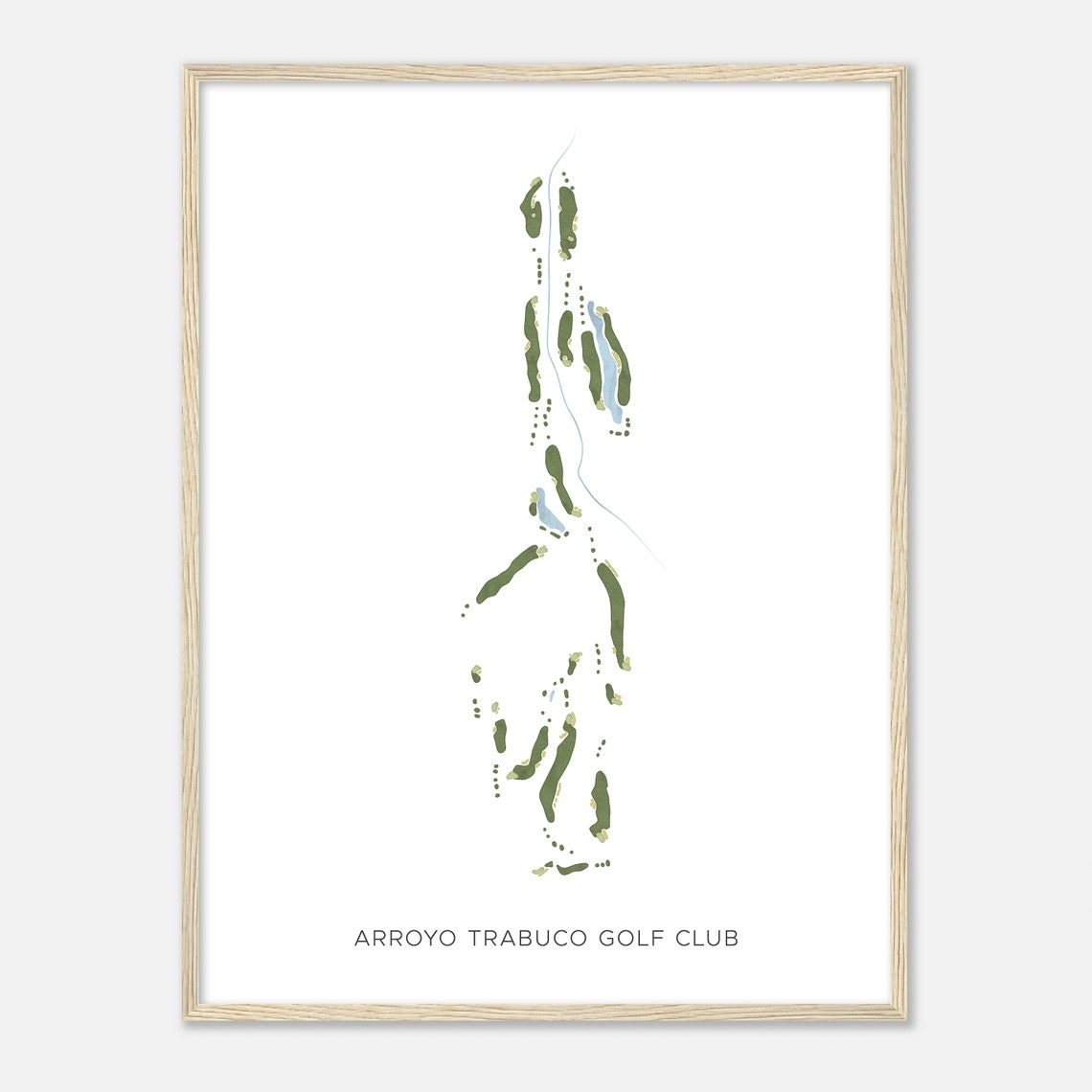 Arroyo Trabuco Golf Club Minimalist Golf Course Map Wall Art - Image 2