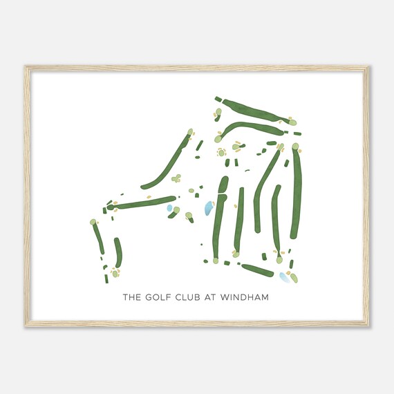 The Golf Club At Windham Connecticut Modern Watercolor Map Golfer Gift Golf Wall Art Golf Poster Print Course Layout