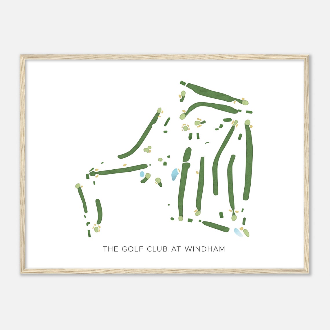 The Golf Club at Windham Minimalist Fairway Line Course Map Poster