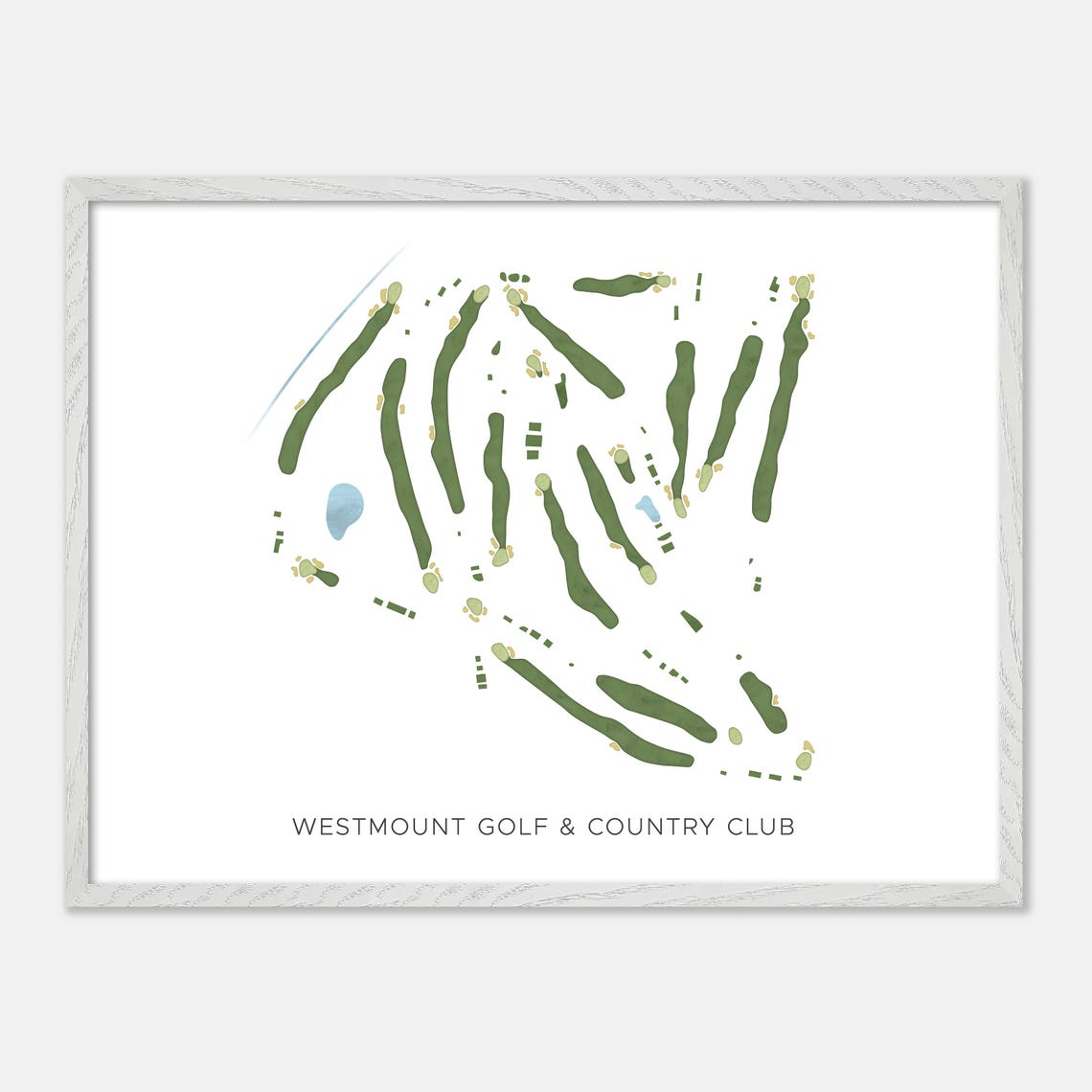 Westmount Golf Country Club Kitchener Modern Watercolor Poster - Image 3
