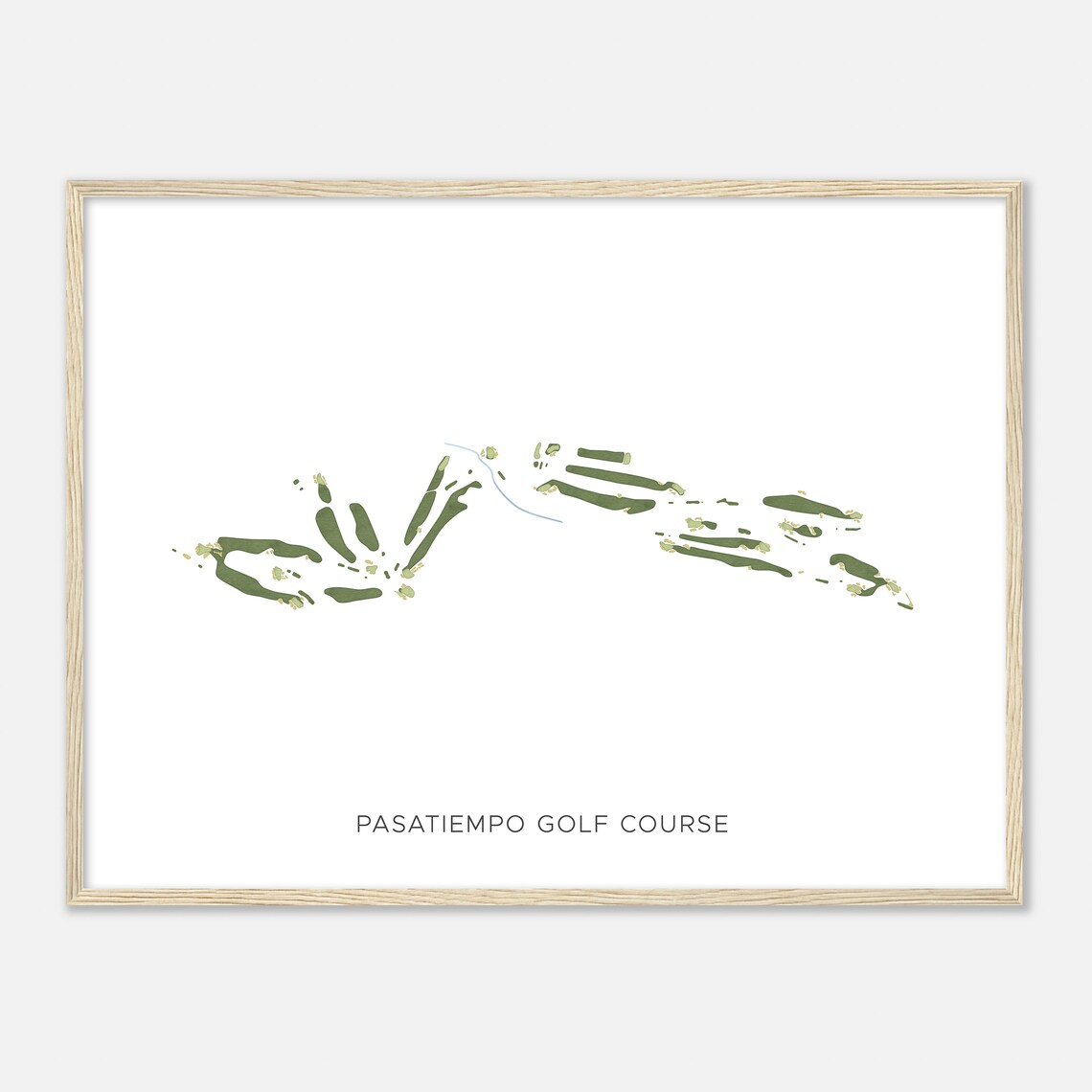 Pasatiempo Golf Course California Modern Watercolor Map Golfer Gift Golf Wall Art Golf Poster Print Course Layout