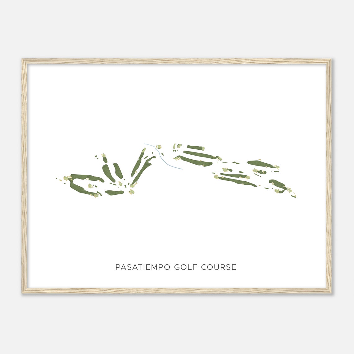 Pasatiempo Golf Course Watercolor Map Golfer Gift Poster Artwork