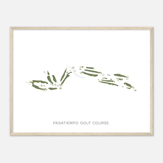 Pasatiempo Golf Course California Modern Watercolor Map Golfer Gift Golf Wall Art Golf Poster Print Course Layout