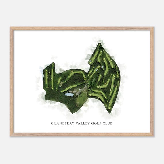 Cranberry Valley Golf Club In Harwich Massachusetts Classic Watercolor Map Golfer Gift Golf Wall Art Golf Poster Print Course Layout