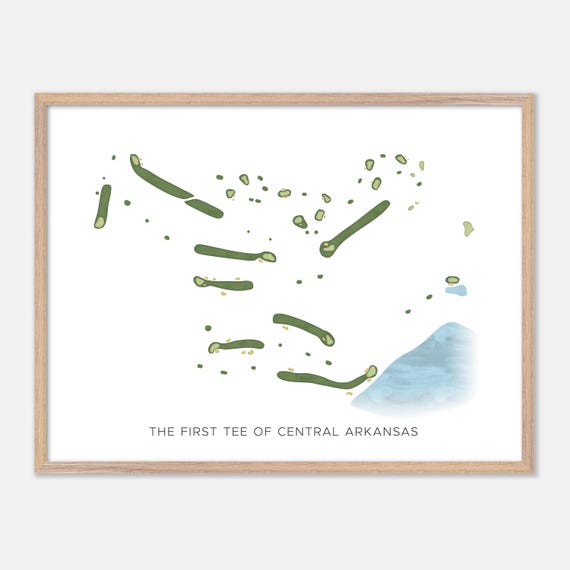 The First Tee Of Central Arkansas In Little Rock Arkansas Modern Watercolor Map Golfer Gift Golf Wall Art Golf Poster Print
