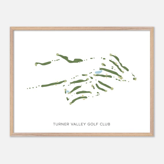 Turner Valley Golf Club Diamond Valley Canada Modern Watercolor Course Map Poster
