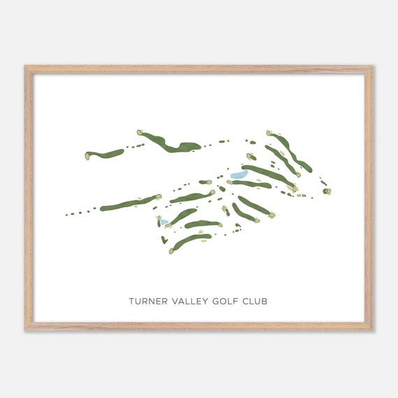 Turner Valley Golf Club In Diamond Valley Canada Modern Watercolor Map Golfer Gift Golf Wall Art Golf Poster Print Course Layout