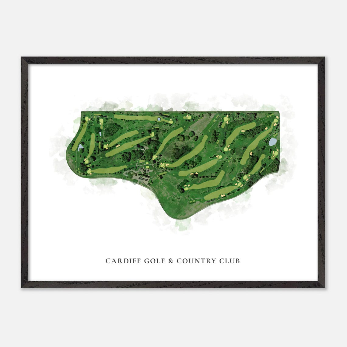 Cardiff Golf & Country Club Canada Classic Watercolor Golf Map Poster - Image 4