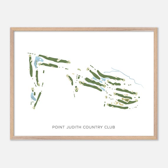 Point Judith Country Club In Narragansett Rhode Island Modern Watercolor Map Golfer Gift Golf Wall Art Golf Poster Print