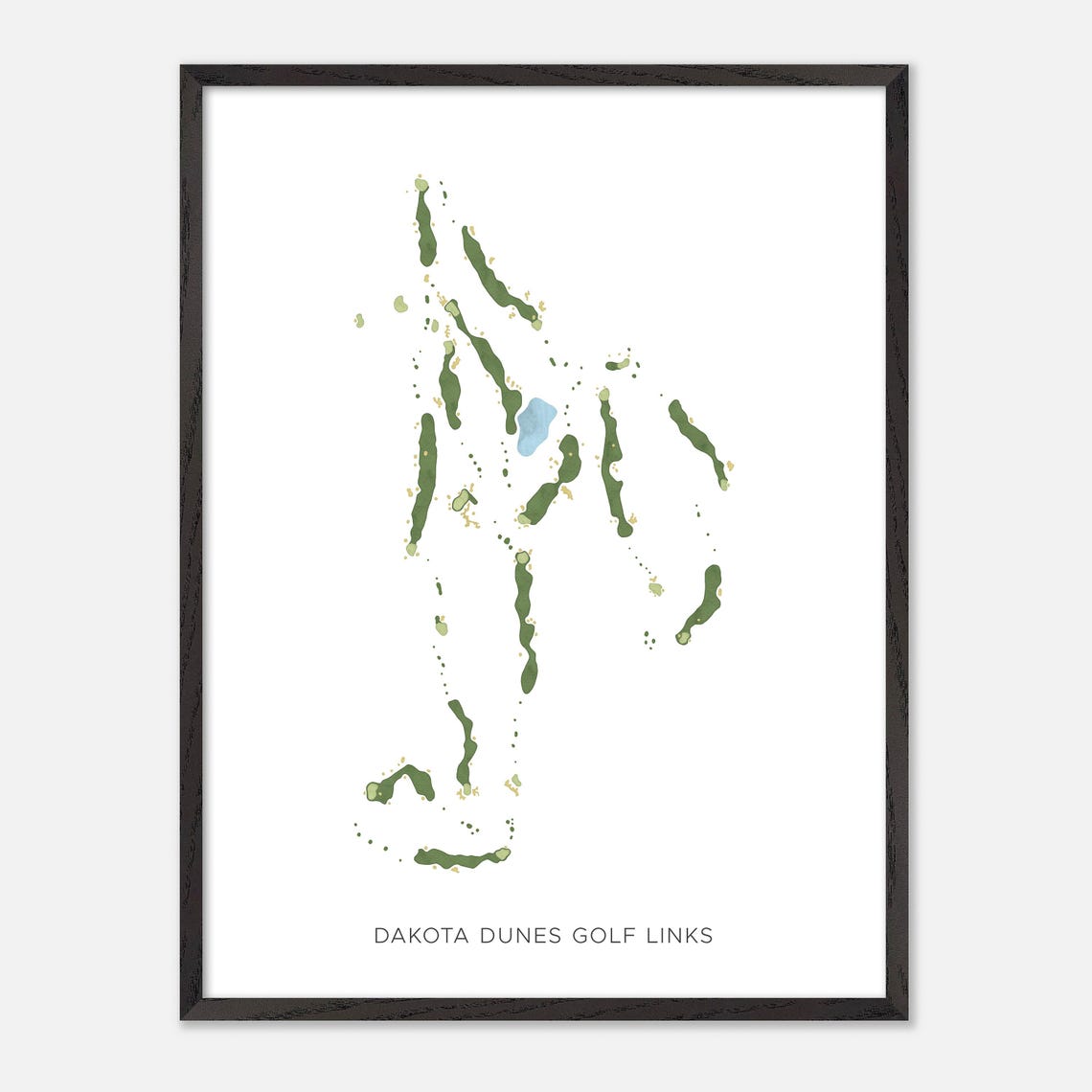 Dakota Dunes Golf Links Canada Minimalist Watercolor Golf Map Poster - Image 2