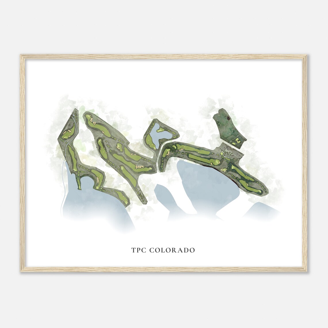 Tpc Colorado Colorado Classic Watercolor Map Golfer Gift Golf Wall Art Golf Poster Print Course Layout - Image 2