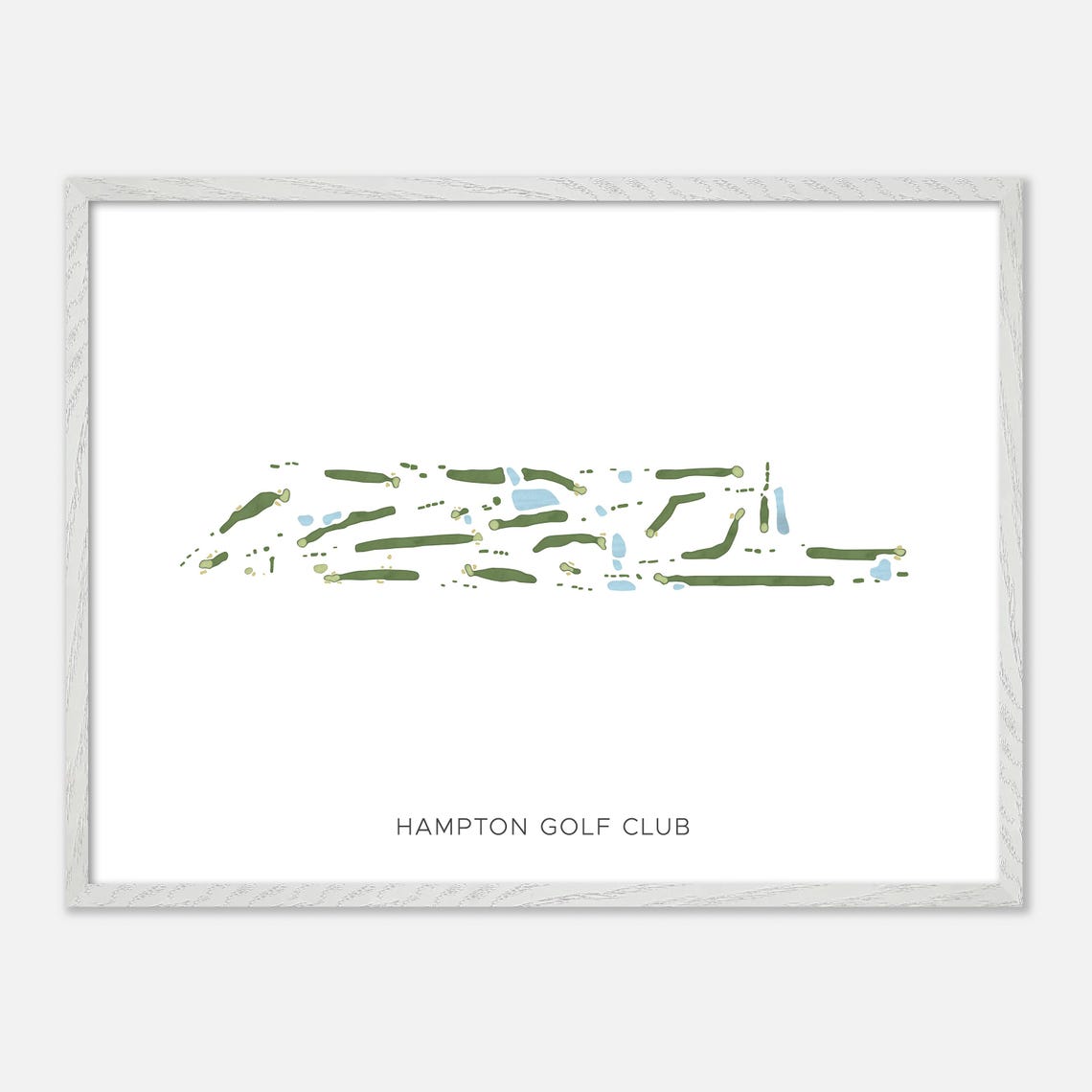 Hampton Golf Club Canada Modern Minimalist Course Map Poster - Image 3