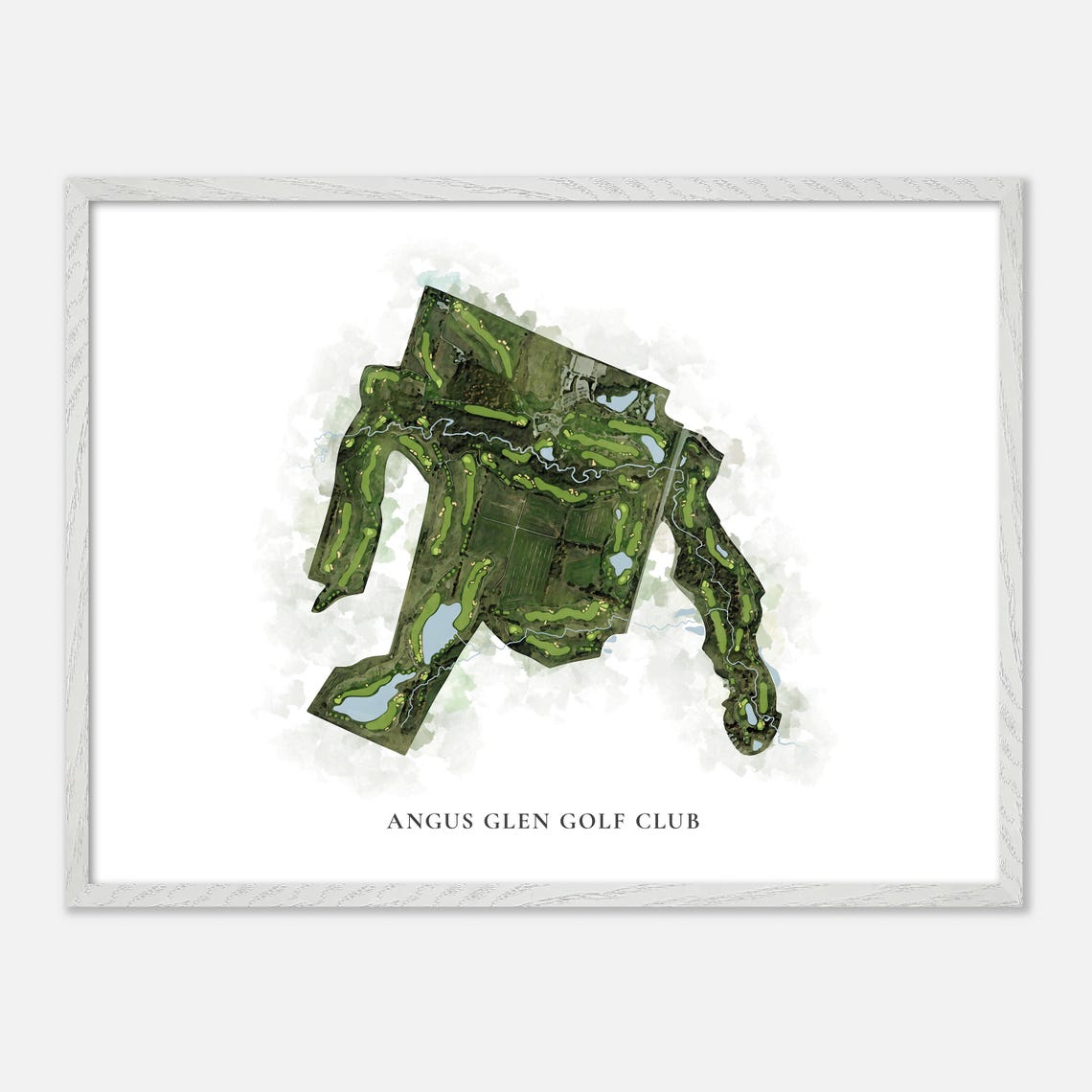 Angus Glen Golf Club Markham Canada Classic Watercolor Map Poster - Image 3
