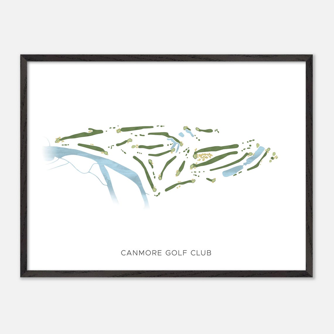 Canmore Golf Club Canada Modern Scenic Watercolor Map Poster - Image 4
