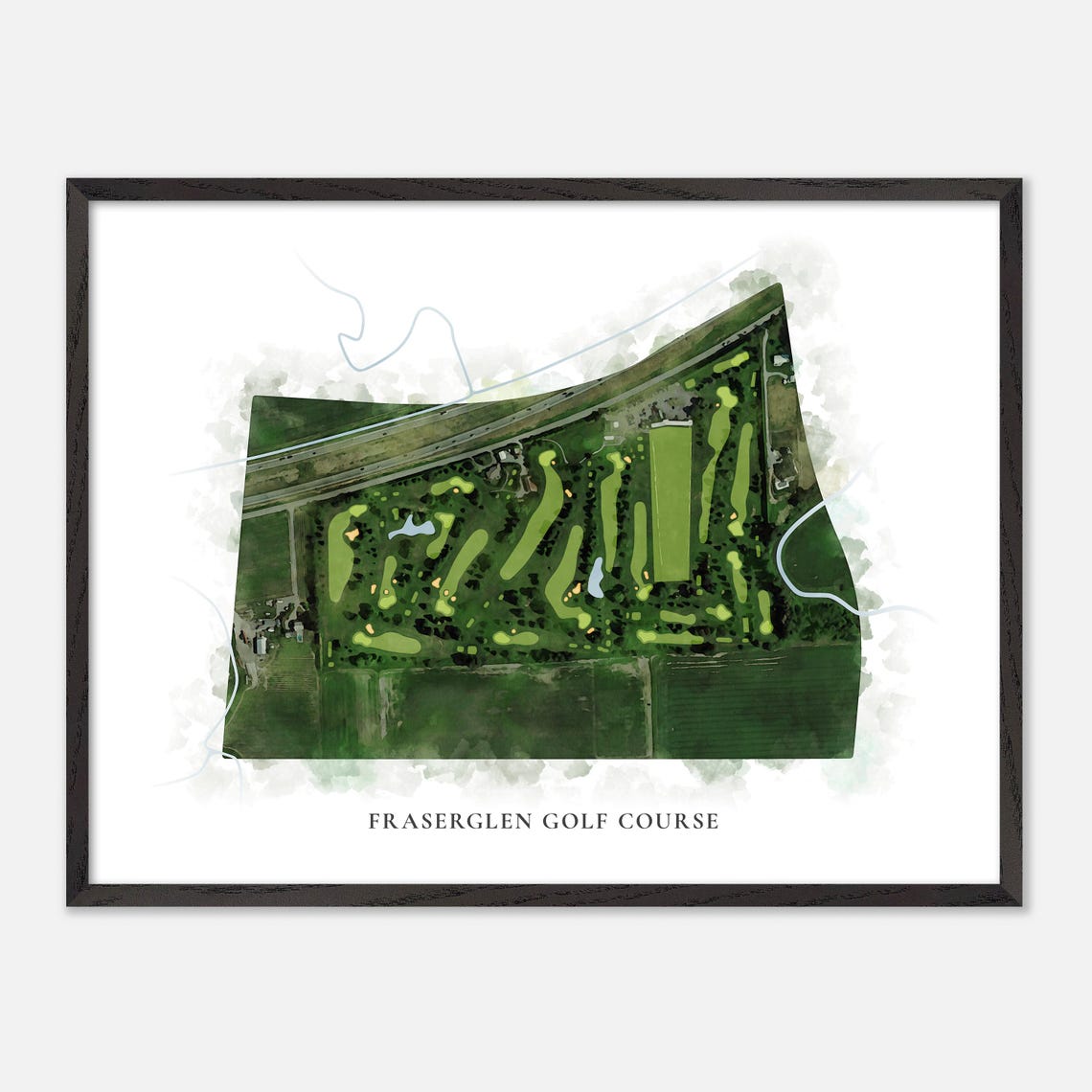 Fraserglen Golf Course Canada Classic Watercolor Golf Map Poster - Image 4