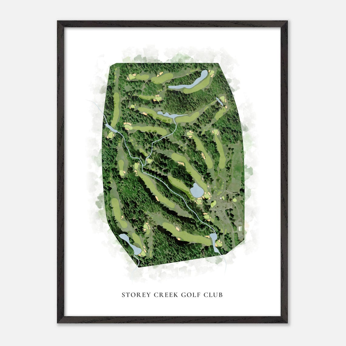 Storey Creek Golf Club Canada Classic Watercolor Golf Map Poster - Image 2