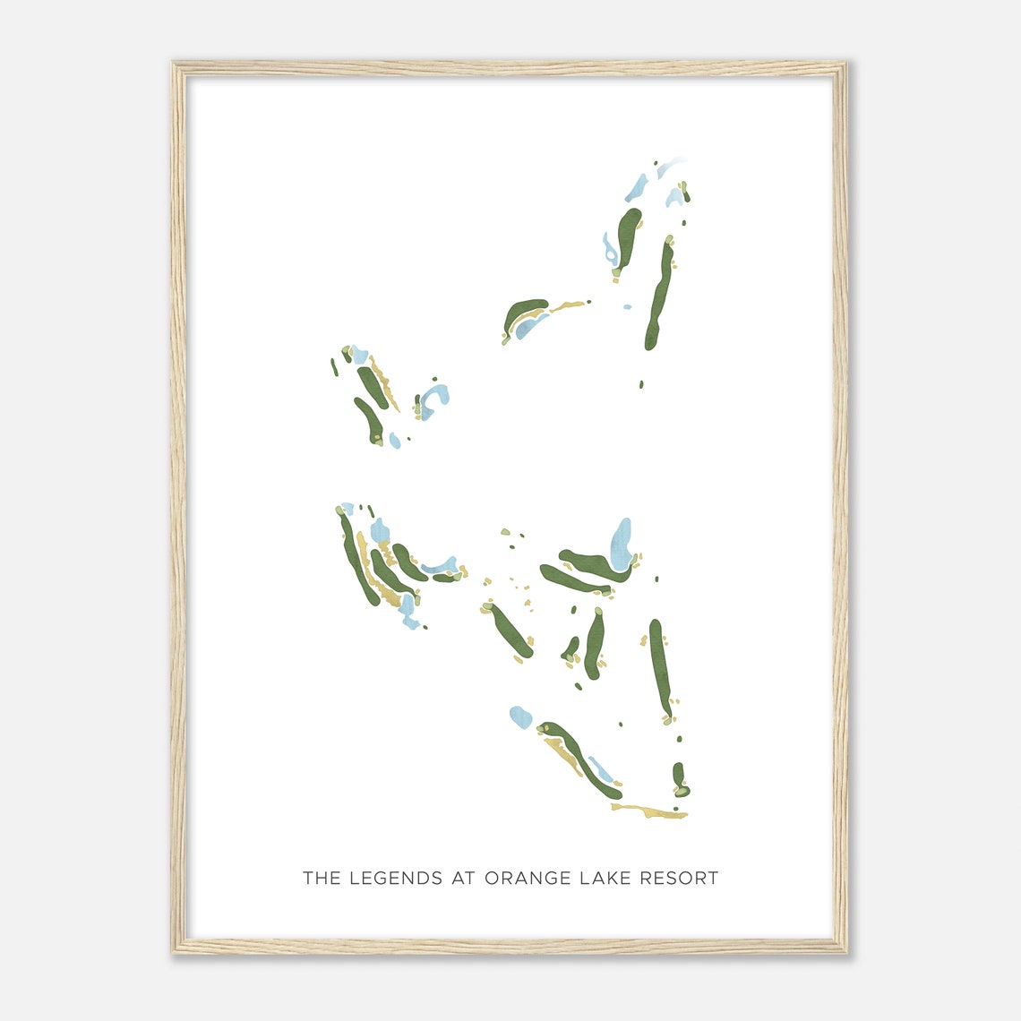 The Legends At Orange Lake Resort Florida Modern Watercolor Map Golfer Gift Golf Wall Art Golf Poster Print Course Layout - Image 2