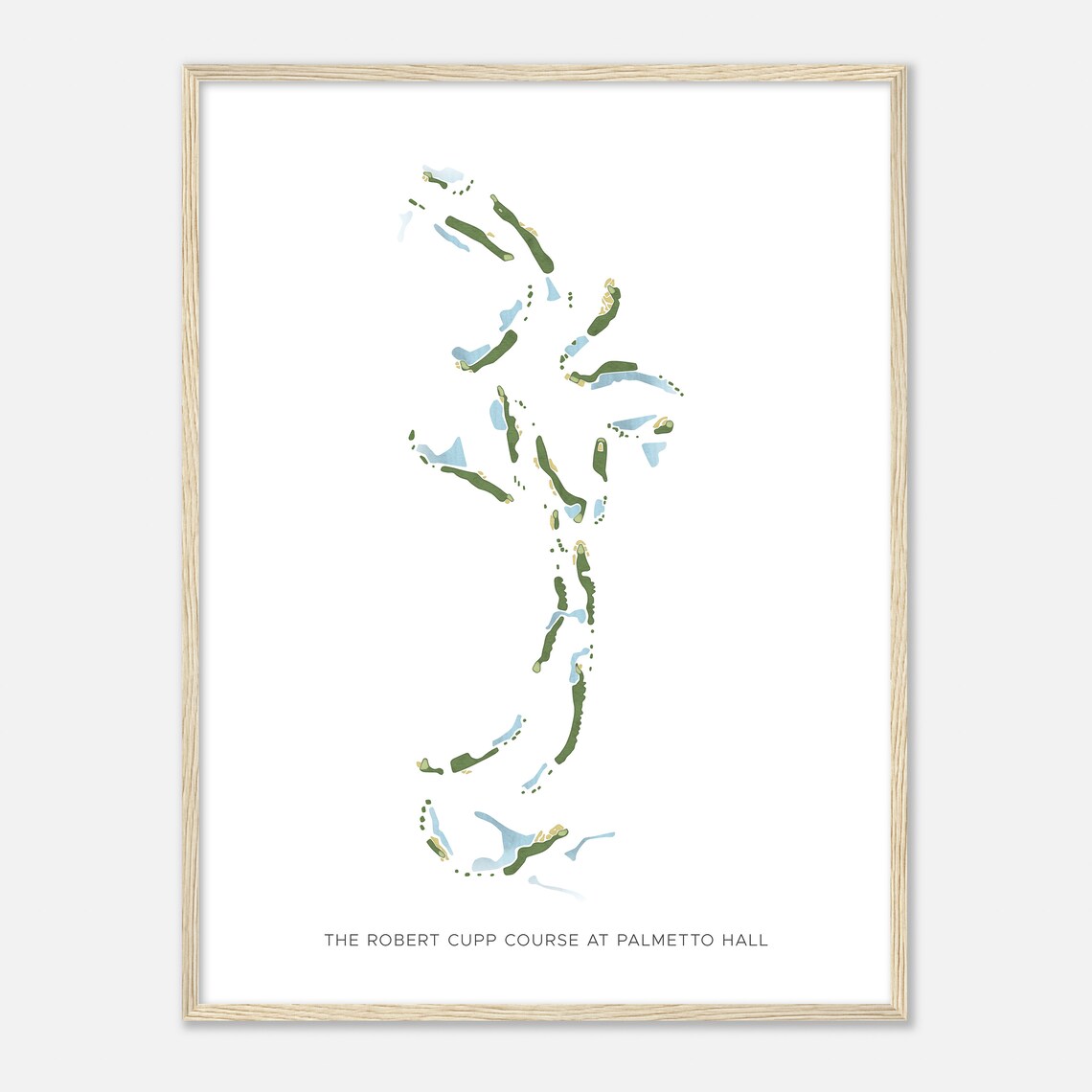 The Robert Cupp Course at Palmetto Hall Beautiful Minimalist Fairway Line Map Art Poster - Image 2