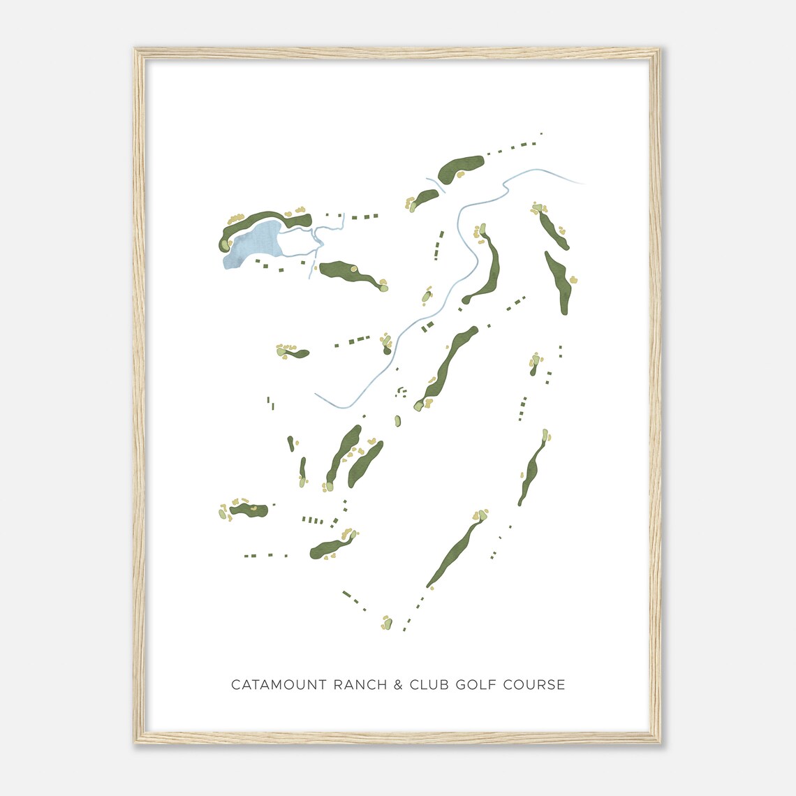 Catamount Ranch Club Golf Course Colorado Modern Watercolor Map Golfer Gift Golf Wall Art Golf Poster Print Course Layout - Image 2