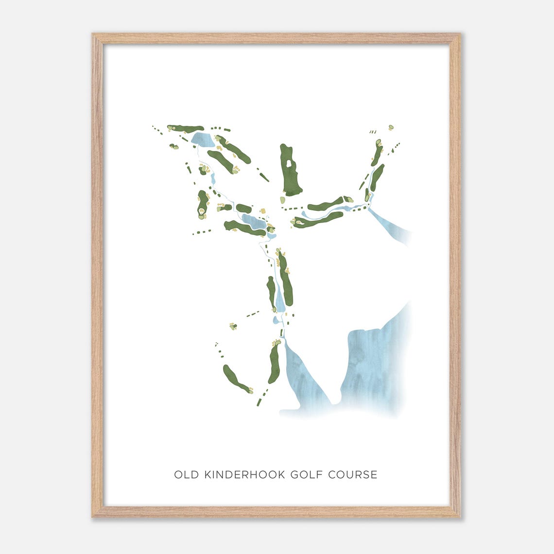 Old Kinderhook Golf Course Missouri Modern Watercolor Map Poster - Image 2