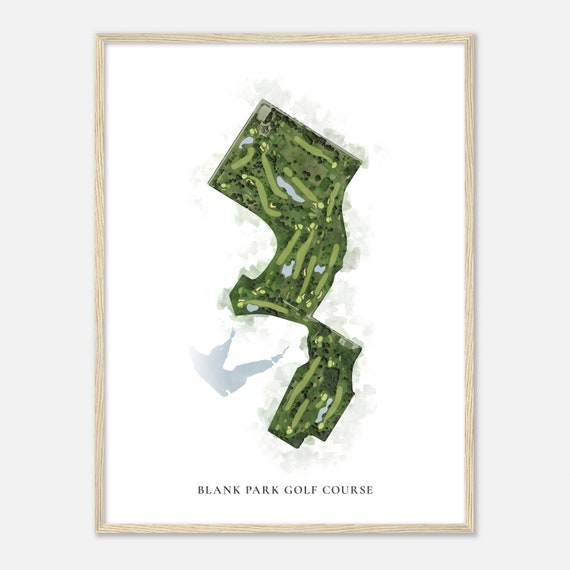 Blank Park Golf Course Iowa Classic Watercolor Map Golfer Gift Golf Wall Art Golf Poster Print Course Layout