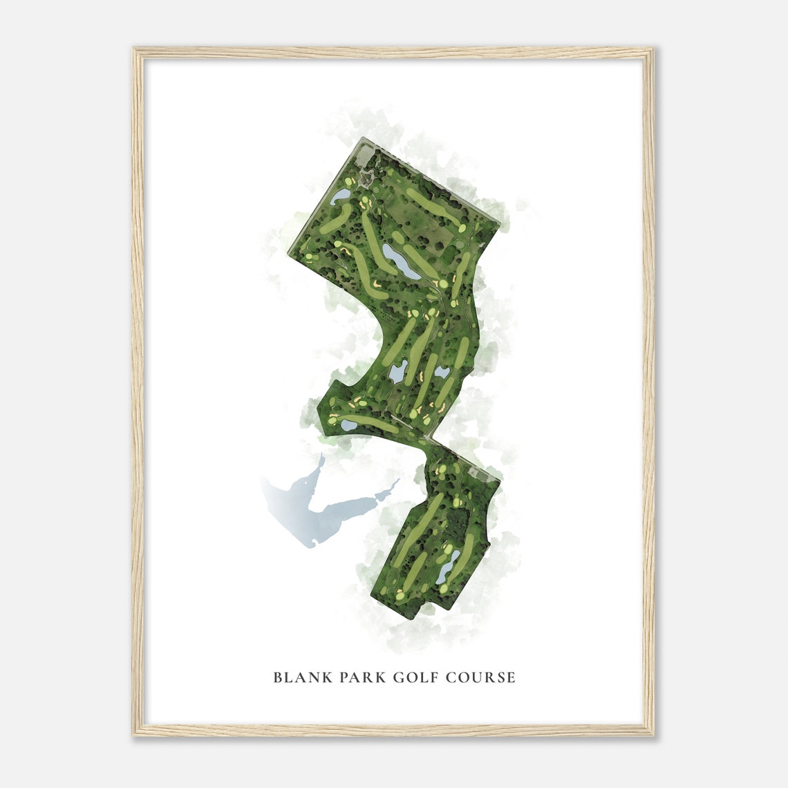 Blank Park Golf Course Iowa Classic Watercolor Map Golfer Gift Golf Wall Art Golf Poster Print Course Layout
