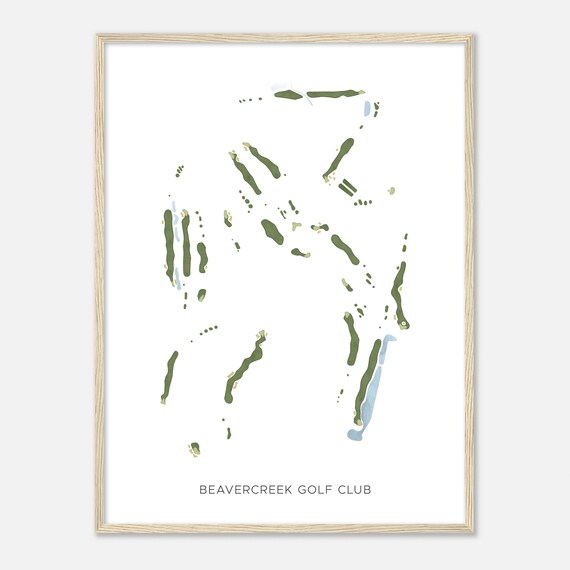 Beavercreek Golf Club Ohio Modern Watercolor Map Golfer Gift Golf Wall Art Golf Poster Print Course Layout