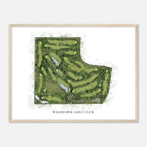Wildhawk Golf Club California Classic Watercolor Map Golfer Gift Golf Wall Art Golf Poster Print Course Layout