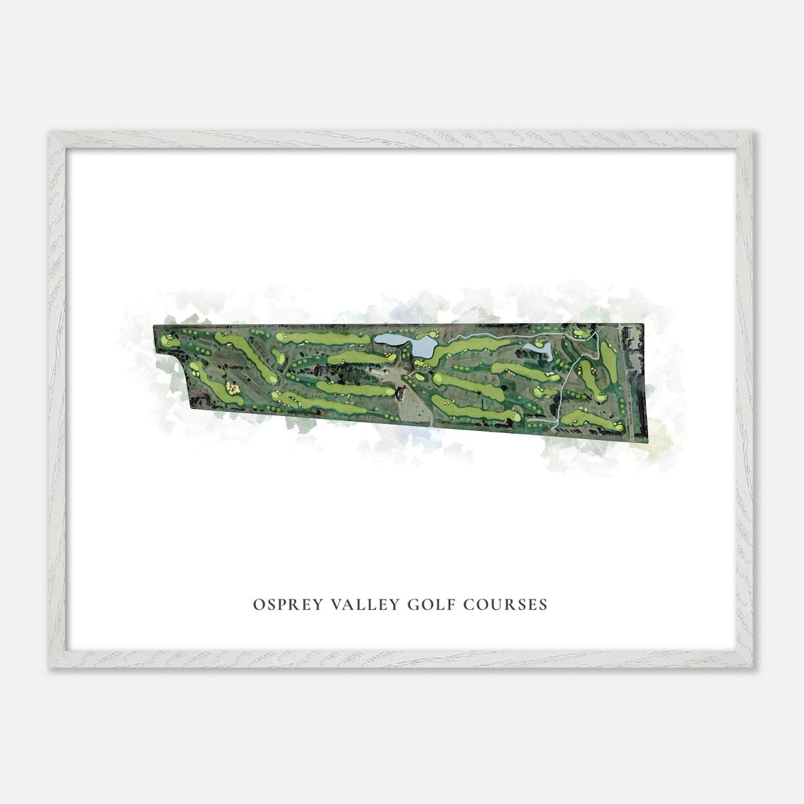 Osprey Valley Golf Courses Canada Classic Watercolor Course Map Poster - Image 3