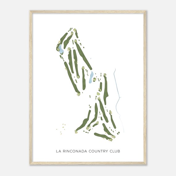 La Rinconada Country Club California Modern Watercolor Map Golfer Gift Golf Wall Art Golf Poster Print Course Layout