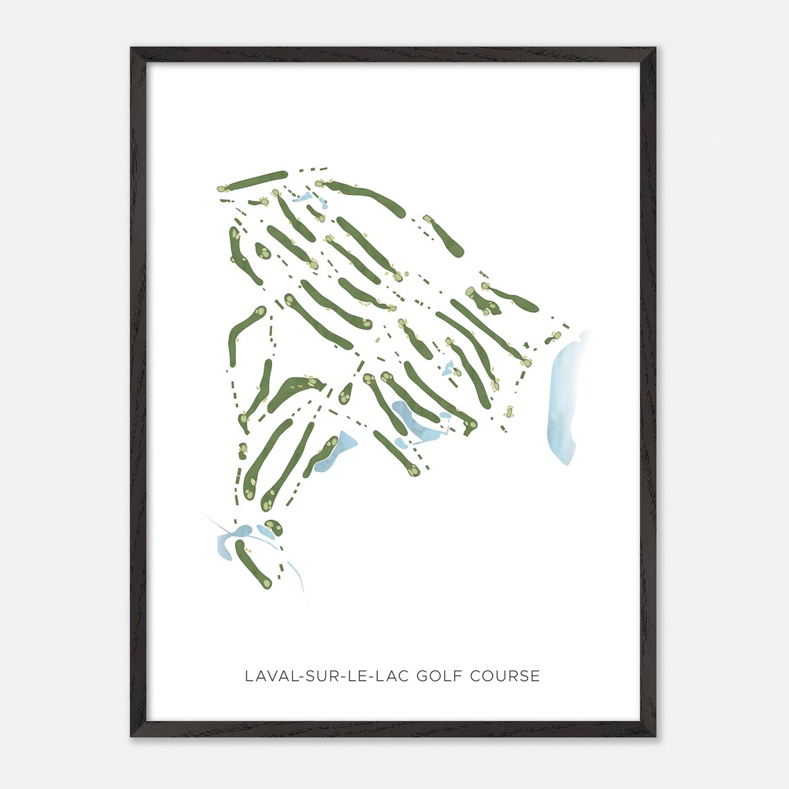 Laval-sur-le-Lac Golf Course Canada Minimalist Watercolor Golf Map Poster - Image 2
