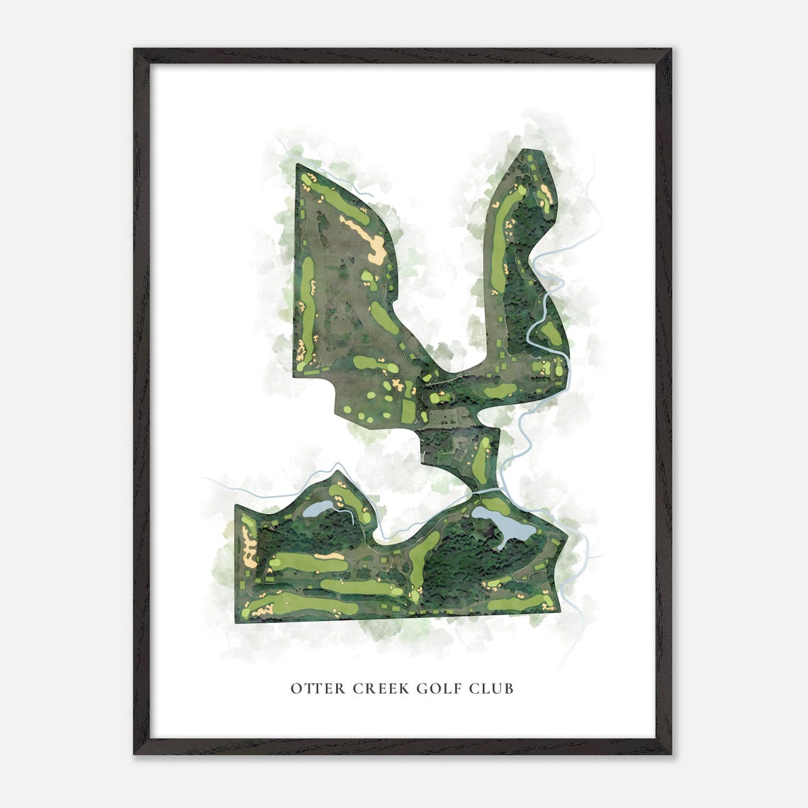 Otter Creek Golf Club Canada Classic Watercolor Map Art Poster - Image 2