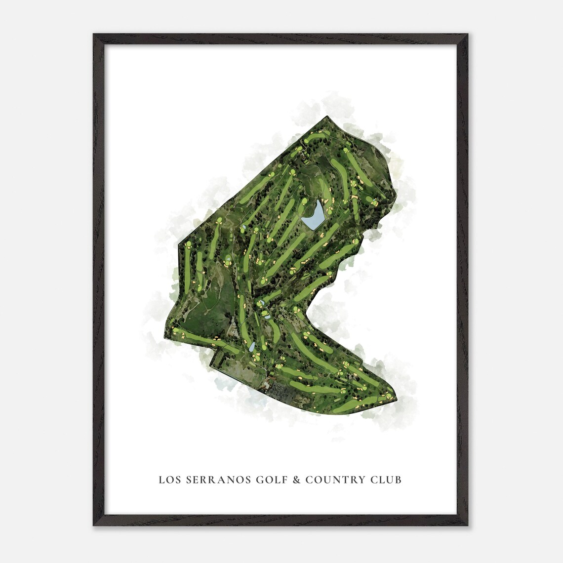 Los Serranos Golf Country Club Watercolor Map Art Print - Image 2